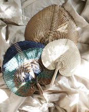 Load image into Gallery viewer, Balinese Woven Hand Fan "Ono" Toasted