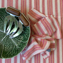 Load image into Gallery viewer, Andana Sustainable and Striped Tablecloth Set - Magenta