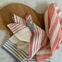 Load image into Gallery viewer, Andana Sustainable and Striped Tablecloth Set - Magenta