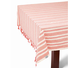 Load image into Gallery viewer, Andana Sustainable and Striped Tablecloth Set - Magenta