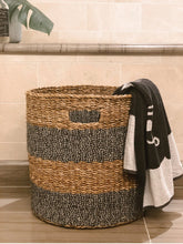 Load image into Gallery viewer, Savar Hamper Basket with Handle - Black